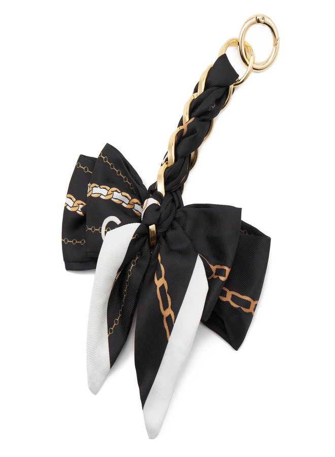 ZOOEASS Bag Extender Chain with Bow Ribbon Purse Chain Extender for Crossbody Bag Charms Women Handbag Decoration Accessories(Black) - Image 1